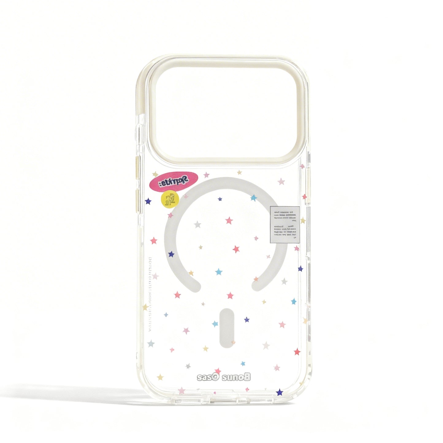 Transparent Star Design Soft Phone Case with Stand for iPhone