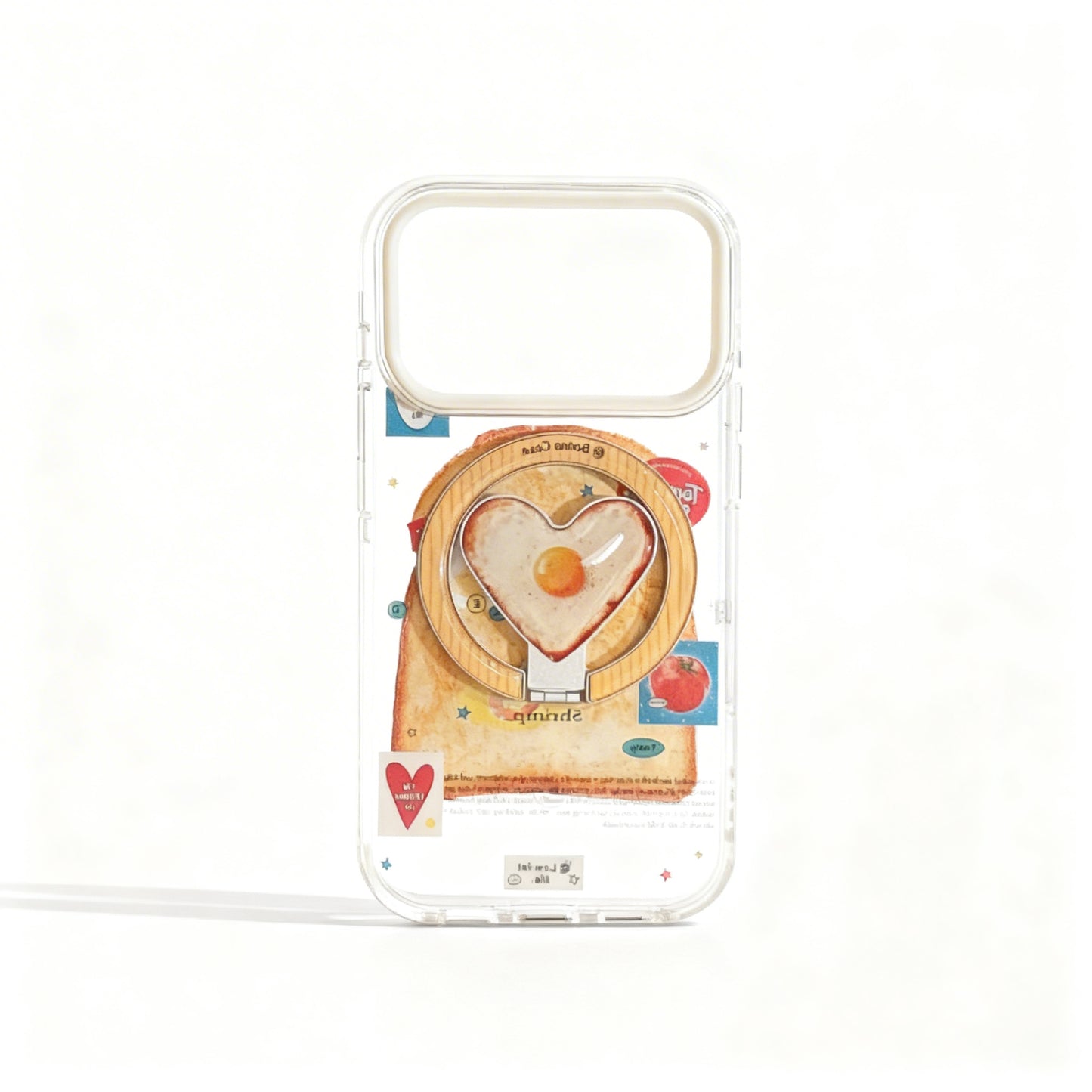 Transparent Star Design Soft Phone Case with Stand for iPhone