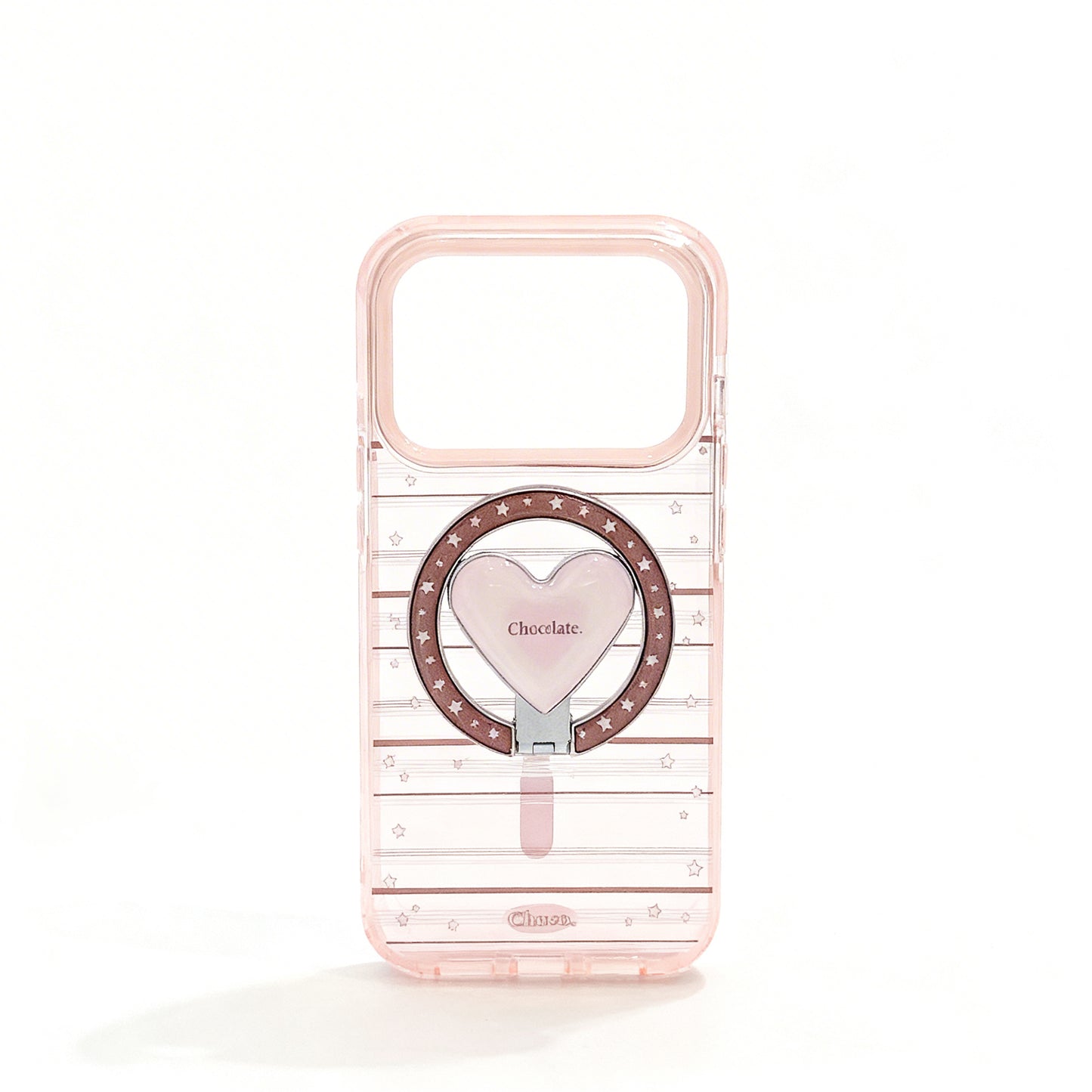 Transparent Star Design Soft Phone Case with Stand for iPhone