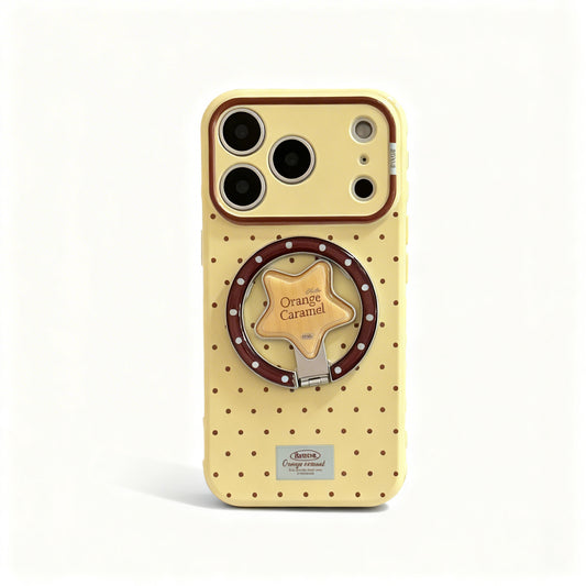 Vintage Star Design Magnetic Stand Phone Case for iPhone