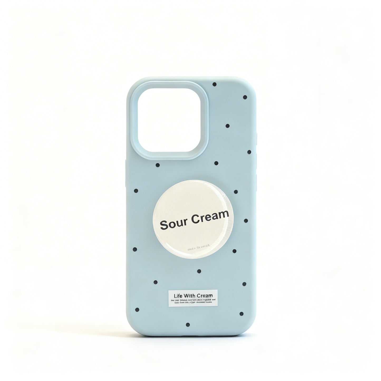 Vintage Cream Polka Dot Soft Phone Case with Stand for iPhone