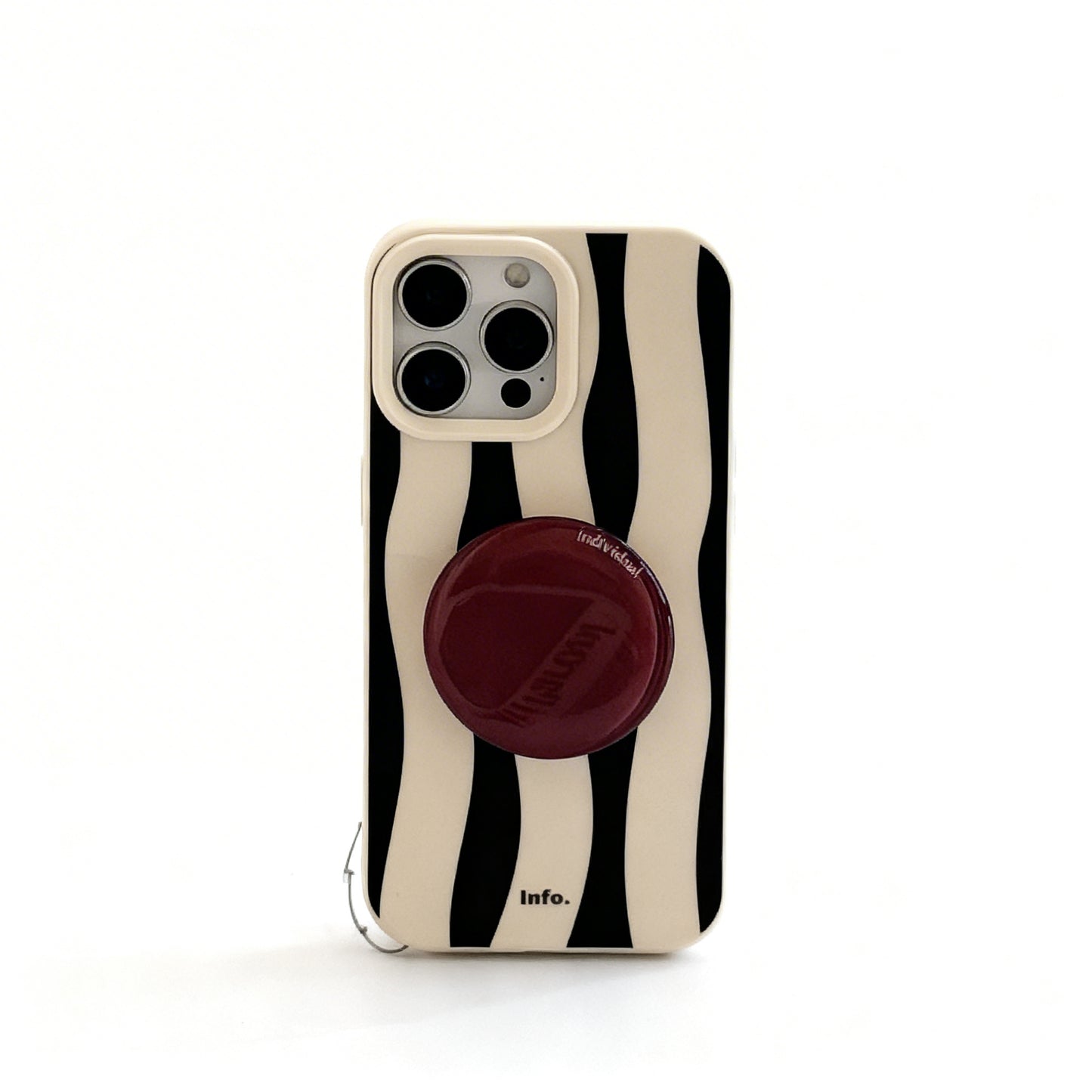 Vintage Cream Polka Dot Soft Phone Case with Stand for iPhone