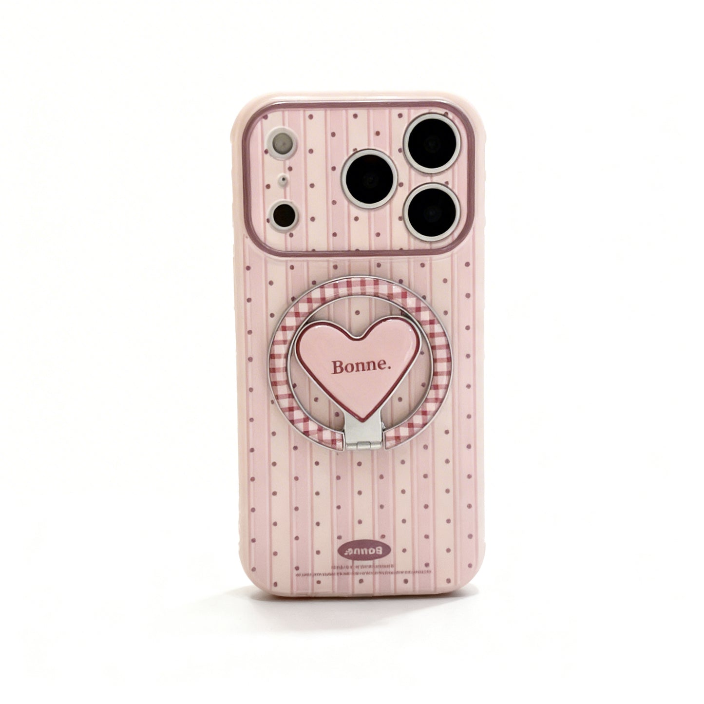 Vintage Red Brown Striped Soft Phone Case with Stand for iPhone