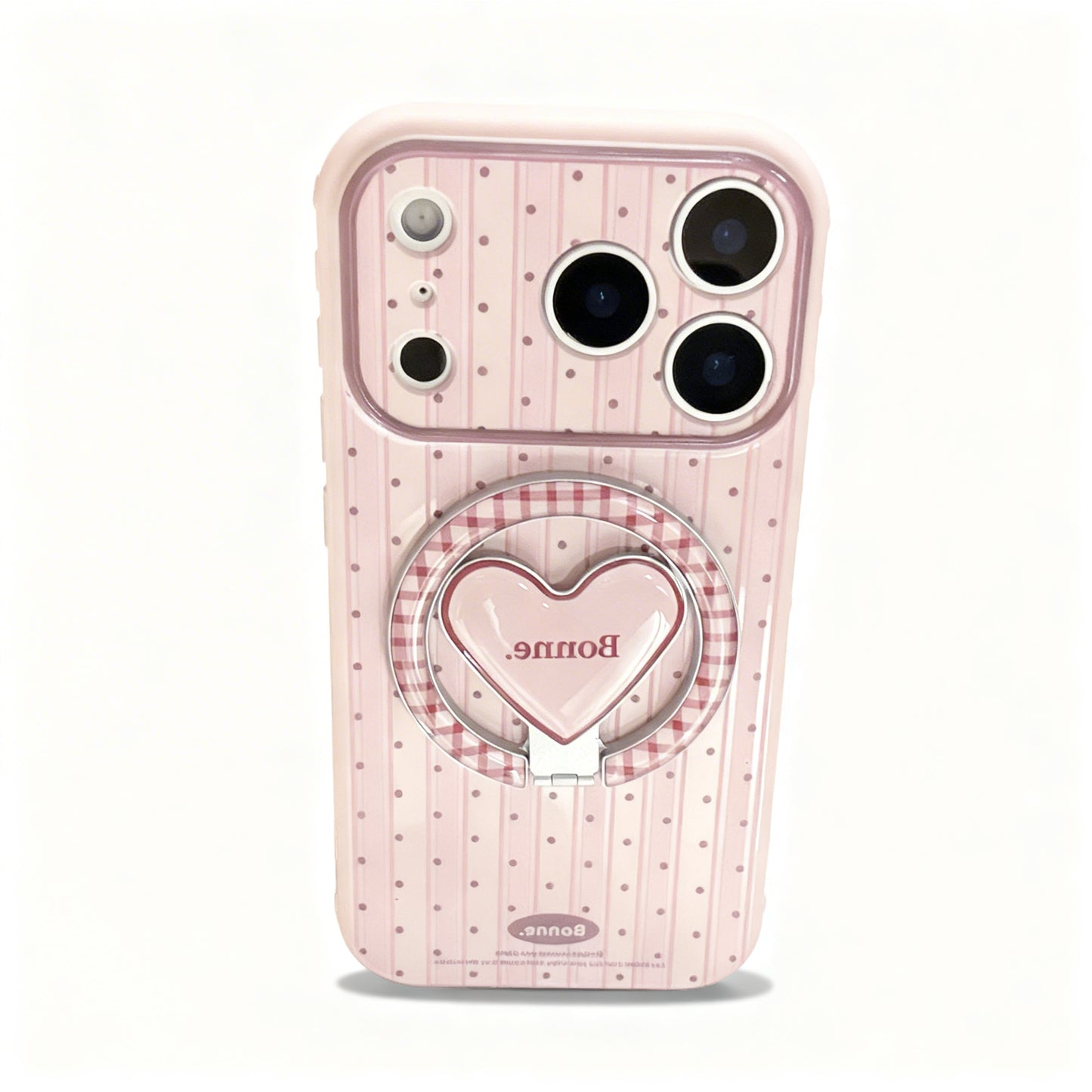 Vintage Red Brown Striped Soft Phone Case with Stand for iPhone