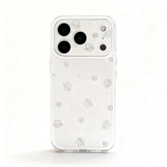Cute Bear Polka Dot Soft Phone Case for iPhone