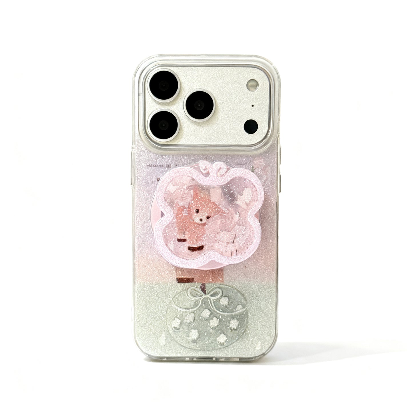 Green Fawn Glitter Magnetic Stand Phone Case for iPhone