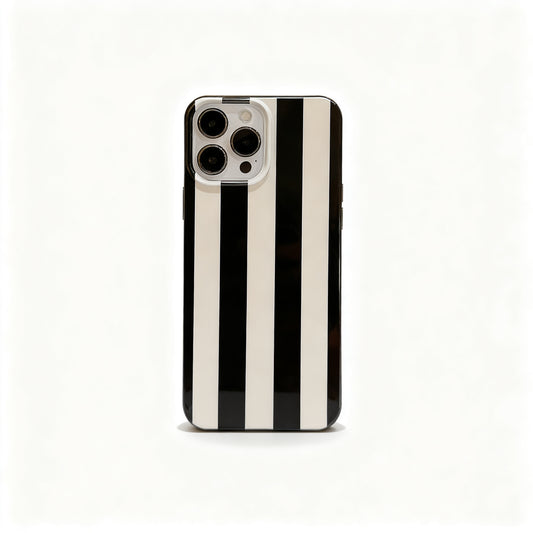 Glossy Minimalist Striped Phone Case for iPhone
