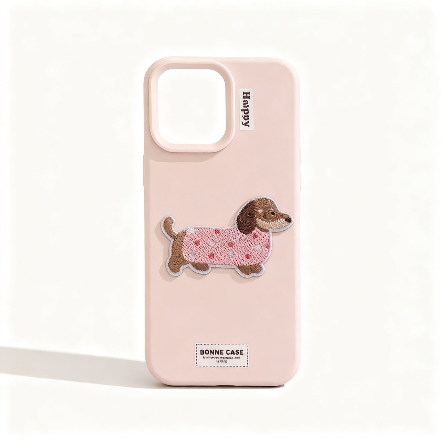 Cute Knit Dog Embroidered Soft Phone Case for iPhone