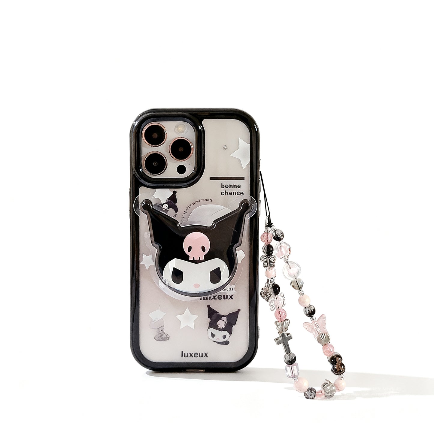 Cute Black Cat Stand Phone Case for iPhone