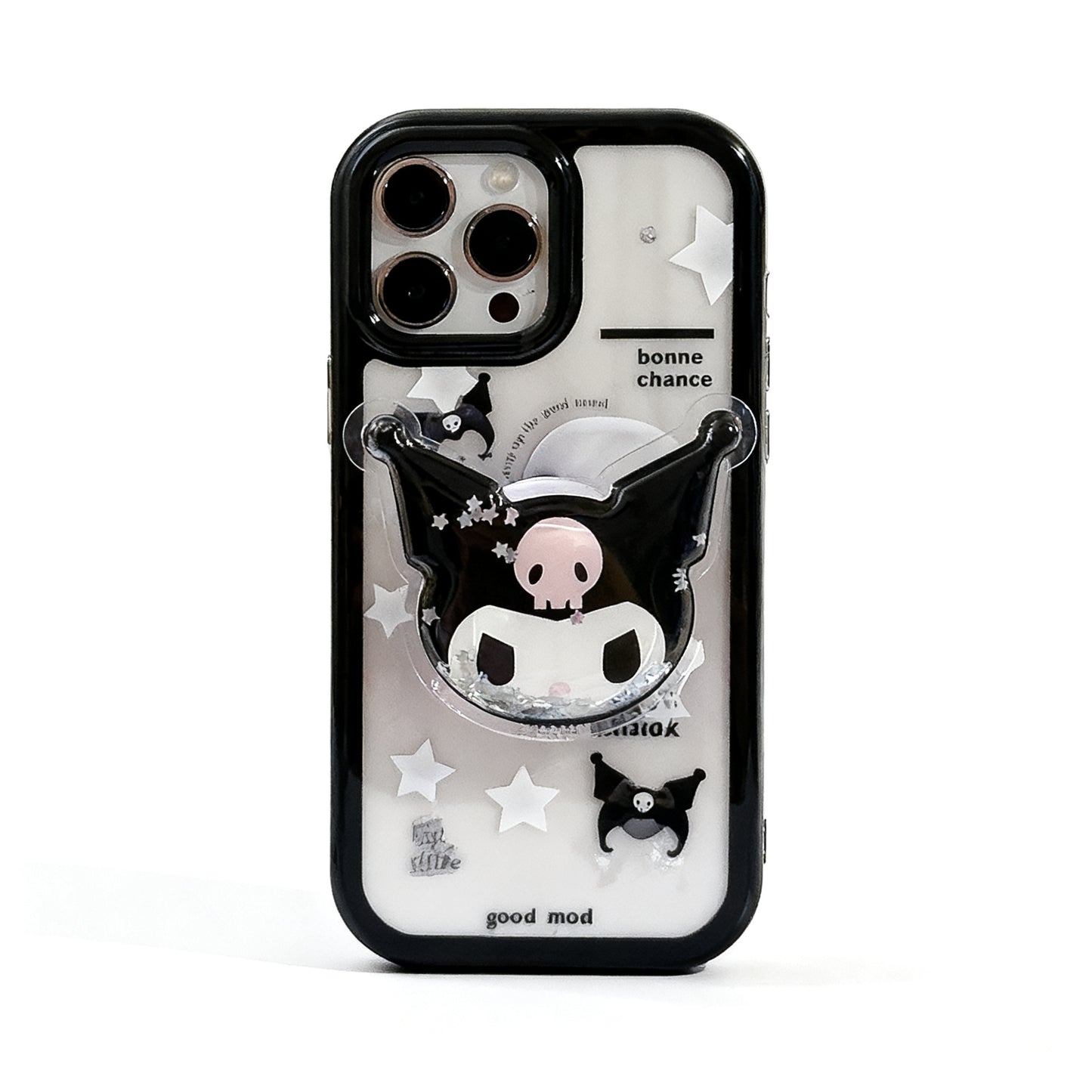Cute Black Cat Stand Phone Case for iPhone