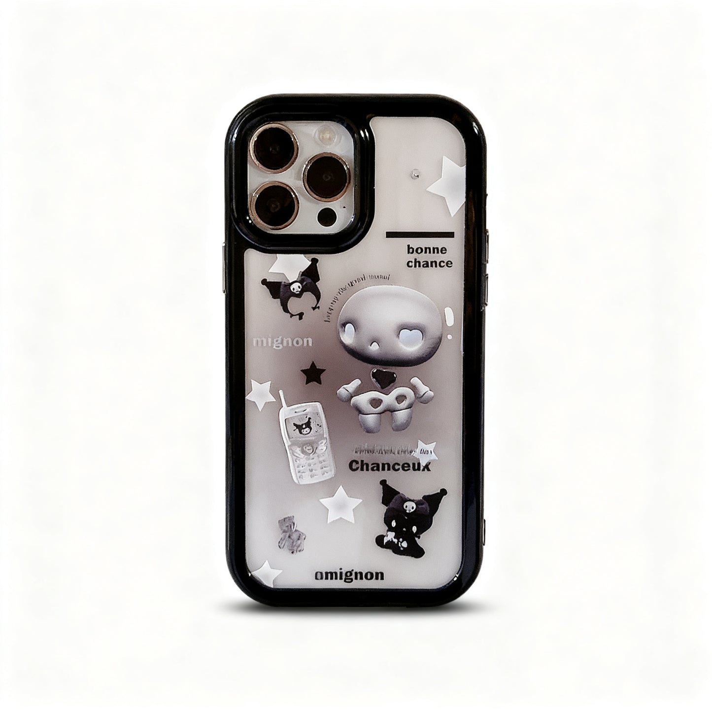 Cute Black Cat Stand Phone Case for iPhone