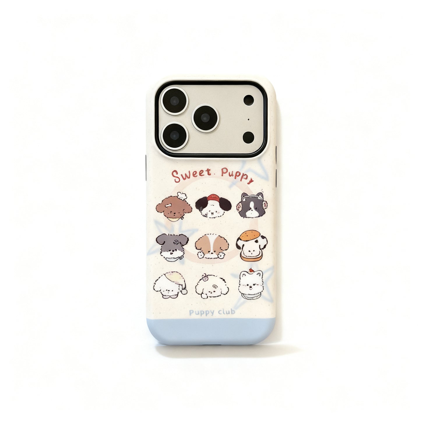 Cute Dog Print Magnetic Stand Phone Case for iPhone