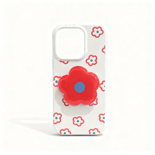 Pink Floral Stand Phone Case for iPhone