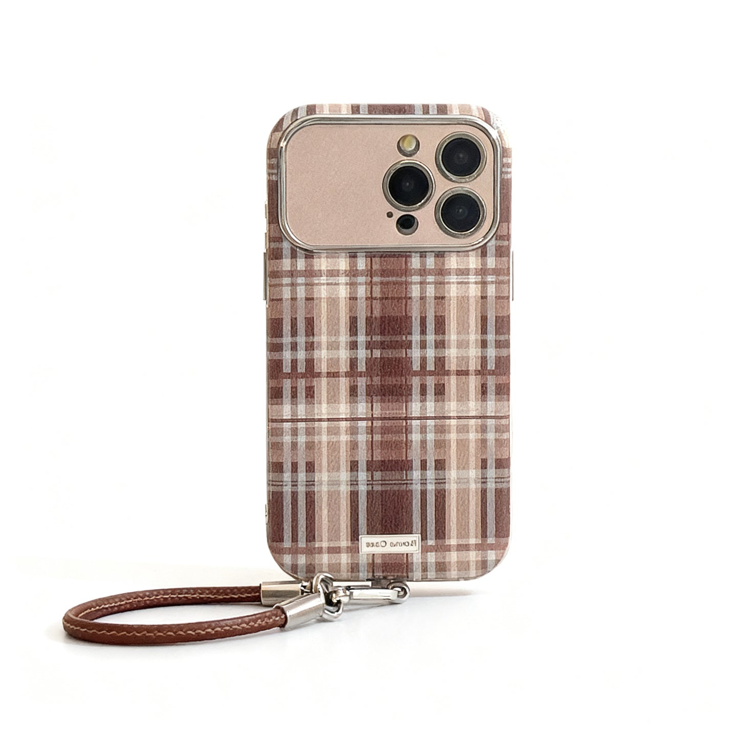 Brown Plaid Shockproof Phone Case for iPhone