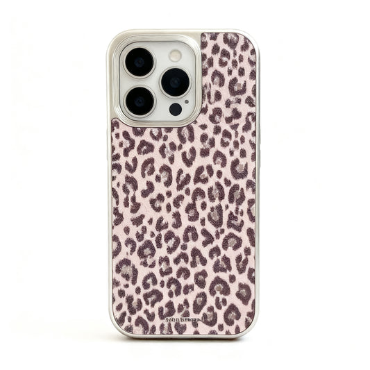 Vintage Purple Leopard Print Phone Case for iPhone