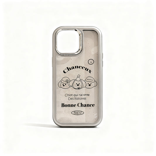 Cute Dog Design Acrylic Phone Case for iPhone