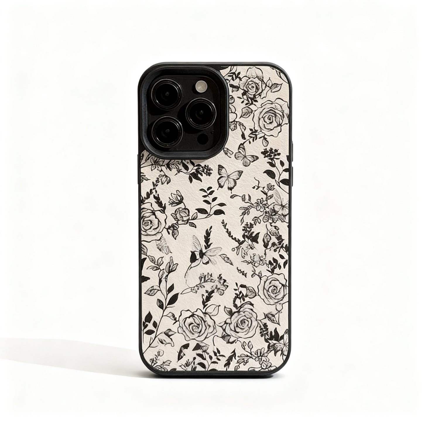Elegant Pink Floral Soft Phone Case for iPhone