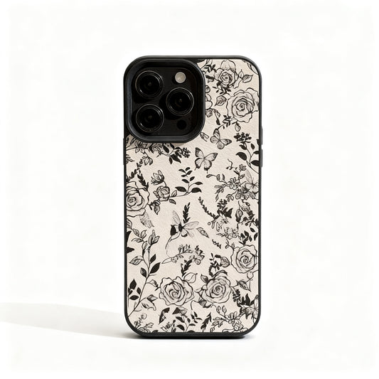 Elegant Pink Floral Soft Phone Case for iPhone
