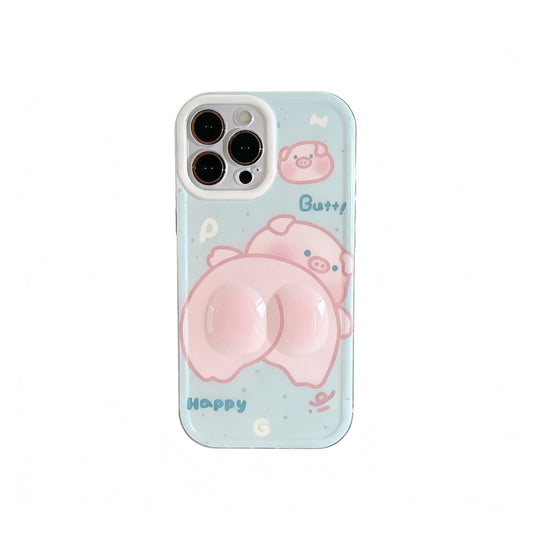 Cute Pig Cartoon Soft Phone Case for iPhone