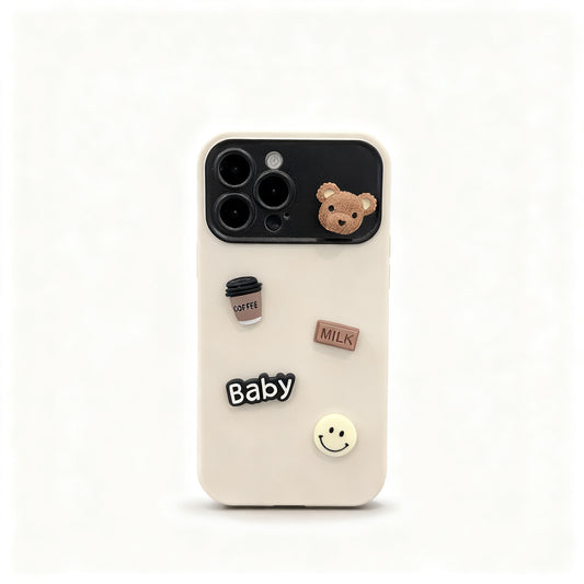Cute 3D Bear Soft Phone Case for iPhone