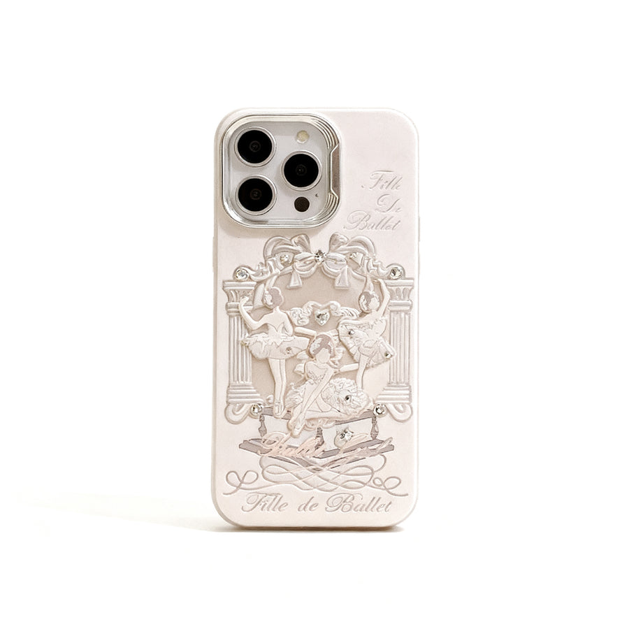 Cute Pink Ballerina Design Soft Phone Case for iPhone