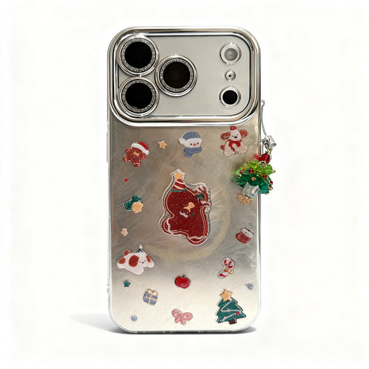 Cute Gingerbread Man Glitter Phone Case for iPhone