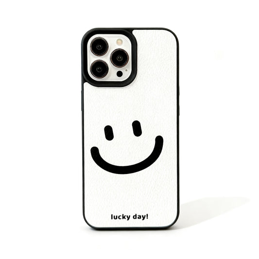 Minimalist Yellow Smile Face Shockproof Phone Case for iPhone