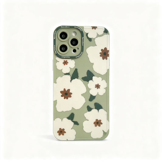 Vintage Floral Soft Phone Case for iPhone