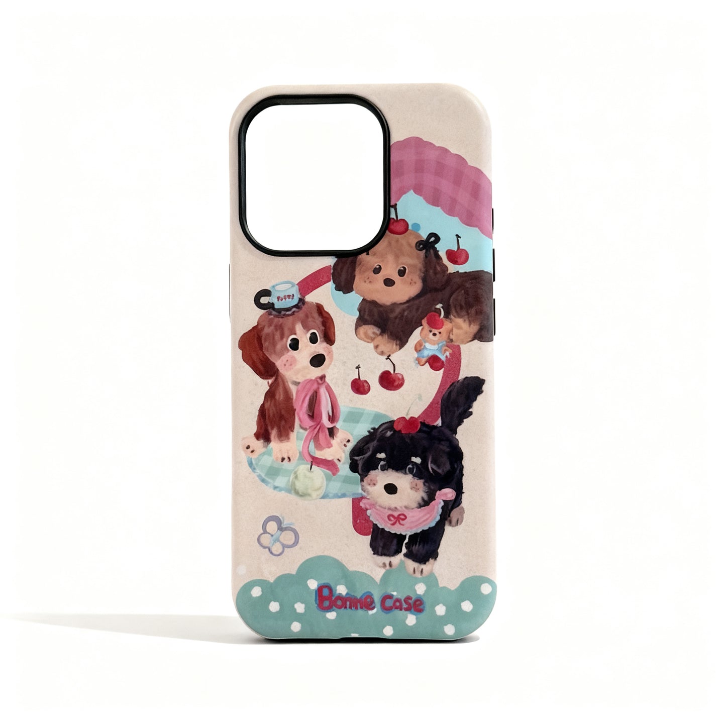 Colorful Dog Print Magnetic Stand Phone Case for iPhone