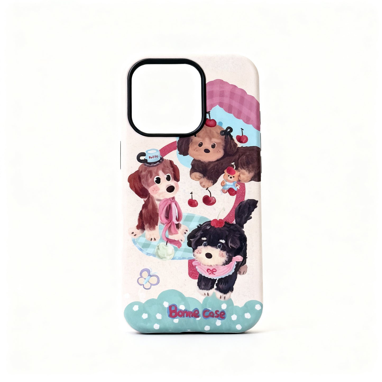 Colorful Dog Print Magnetic Stand Phone Case for iPhone