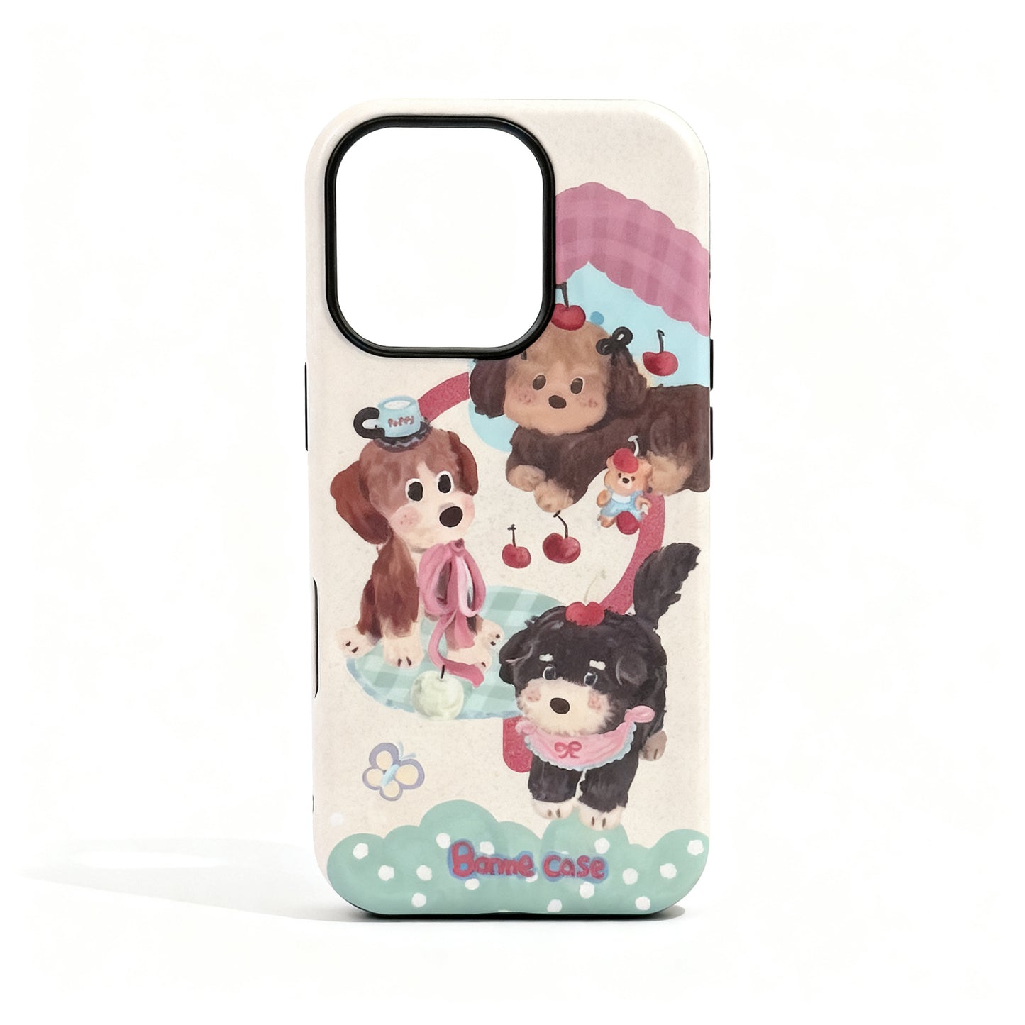 Colorful Dog Print Magnetic Stand Phone Case for iPhone