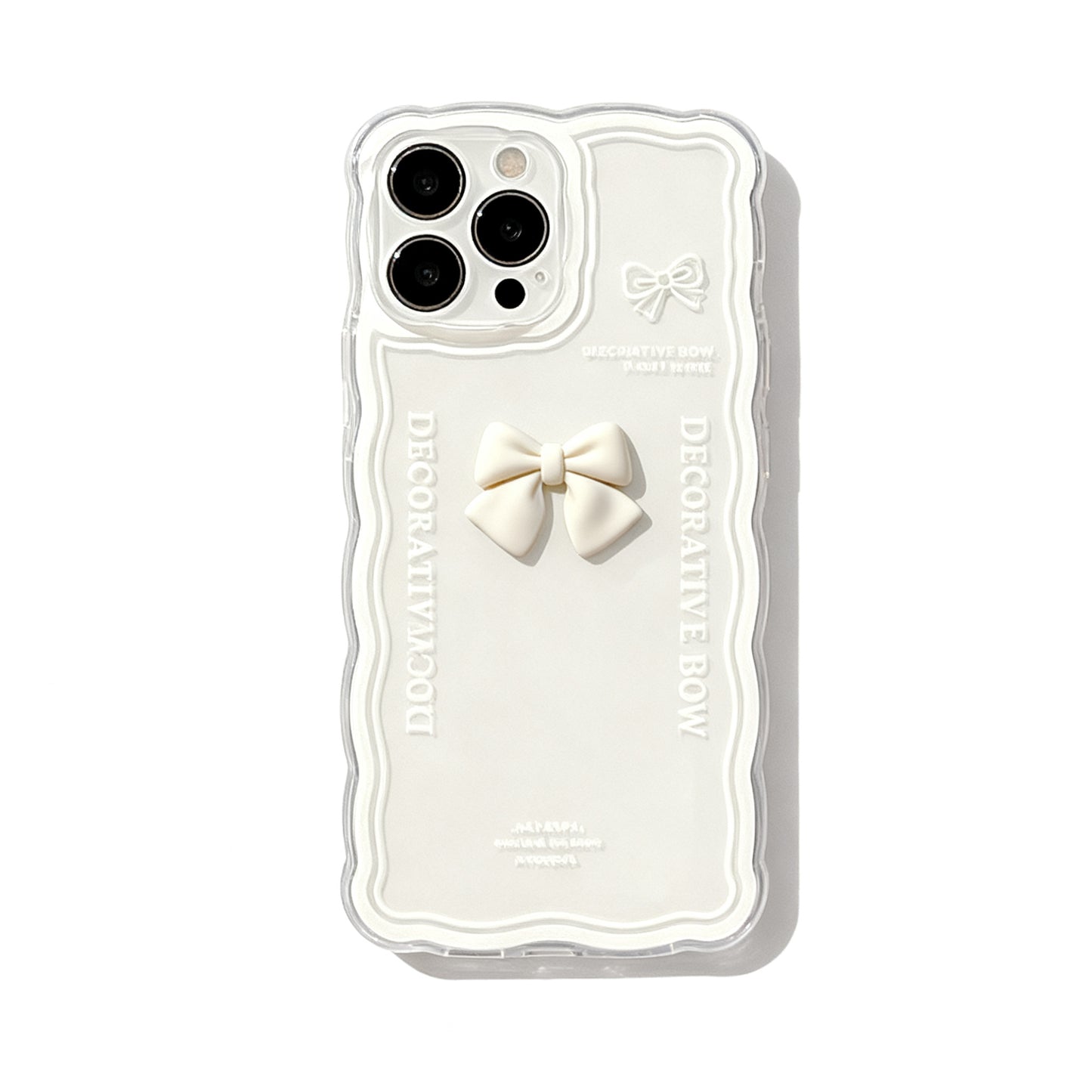 Cute Pink Butterfly Transparent Phone Case for iPhone