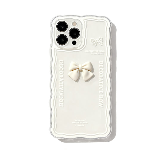 Cute Pink Butterfly Transparent Phone Case for iPhone