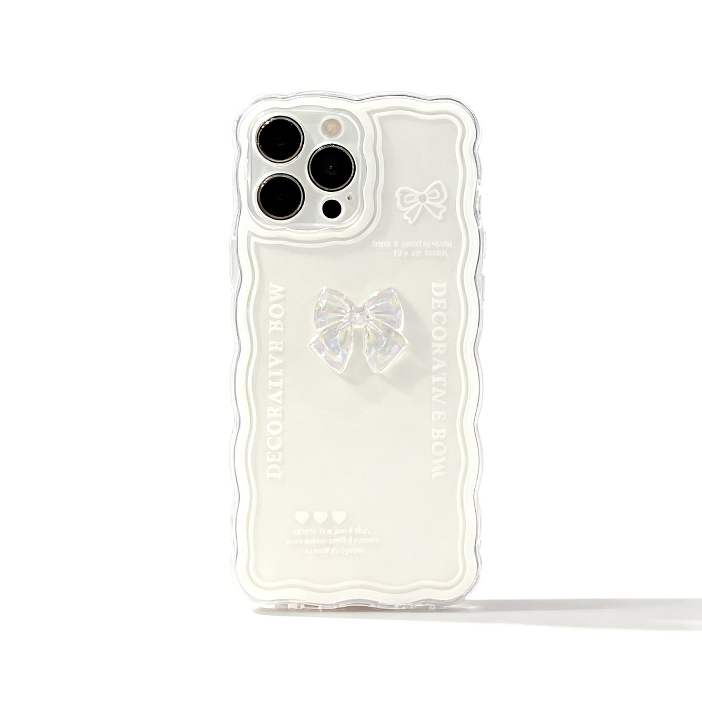 Cute Pink Butterfly Transparent Phone Case for iPhone