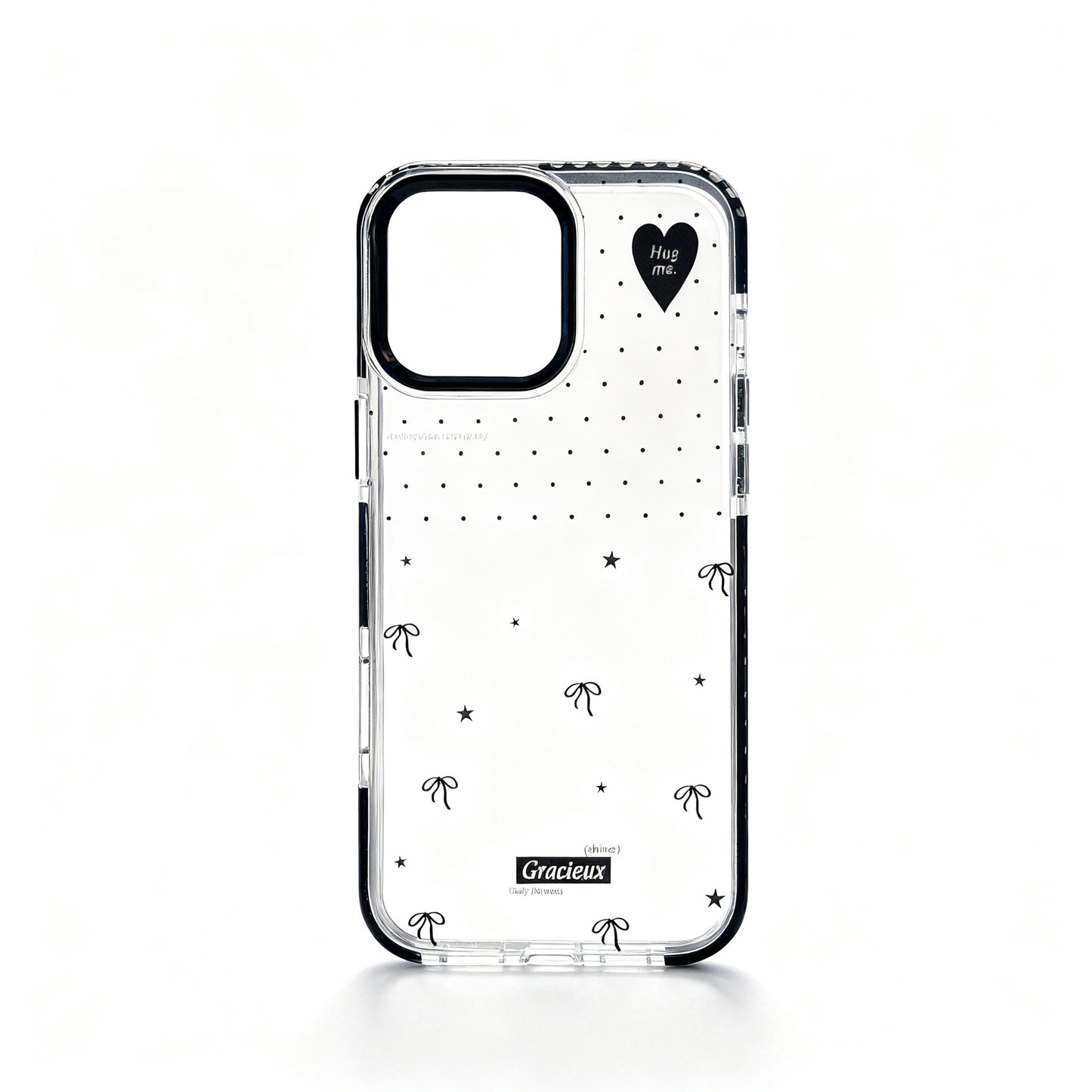 Clear Pink Polka Dot Magnetic Stand Phone Case for iPhone