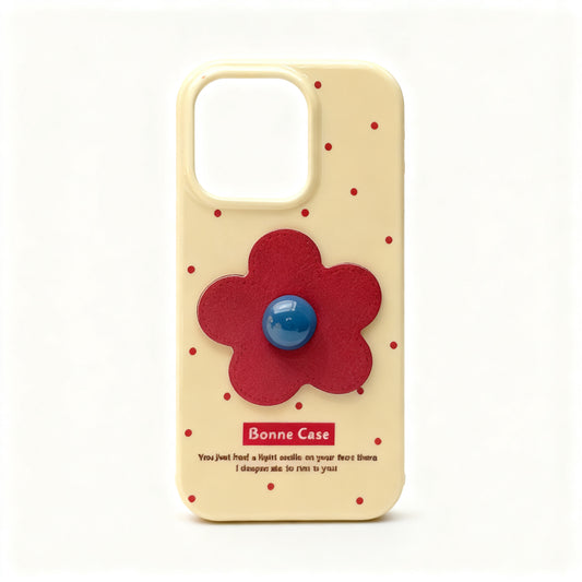 Red Floral Vintage Shockproof Phone Case for iPhone