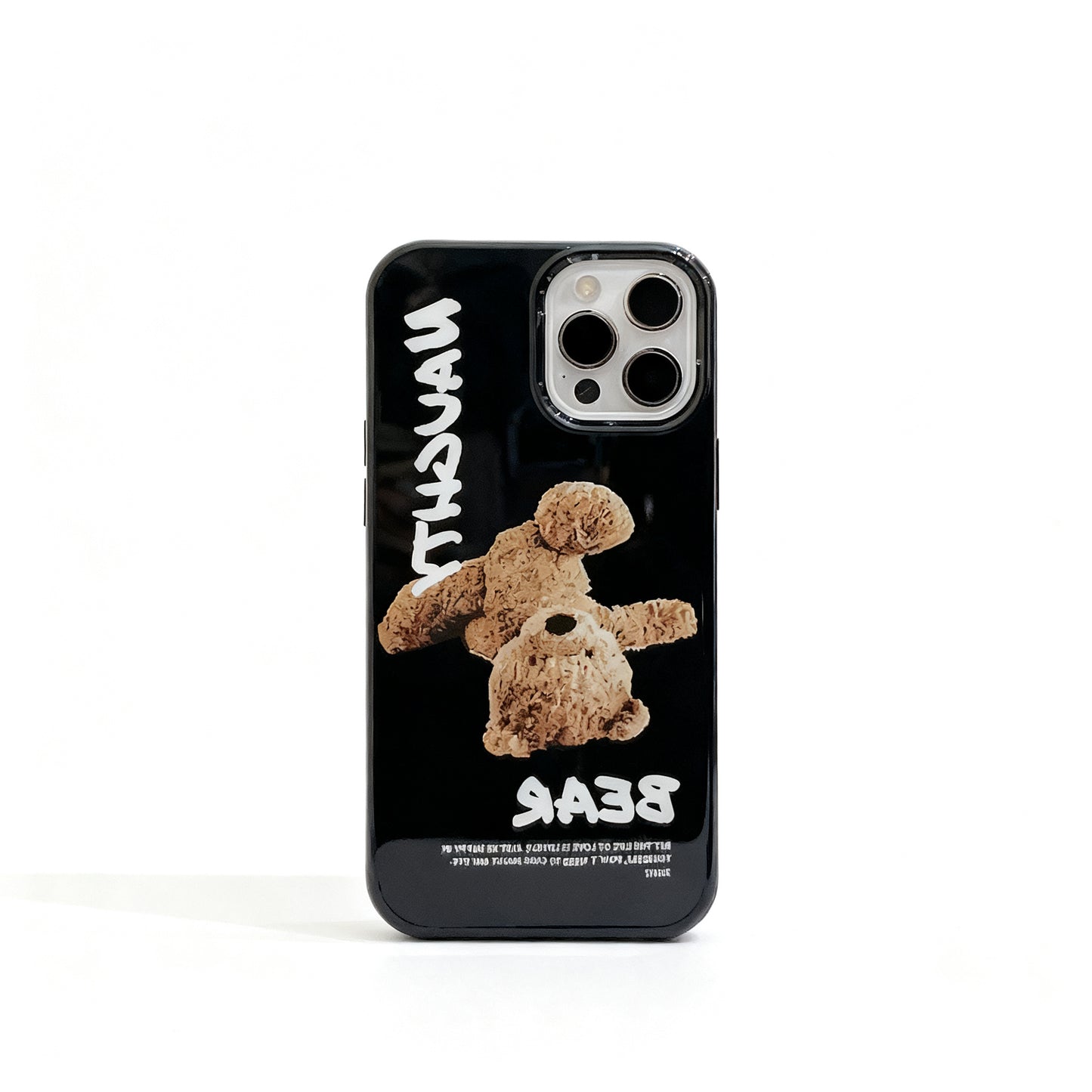 Cute Teddy Bear Glossy Phone Case for iPhone