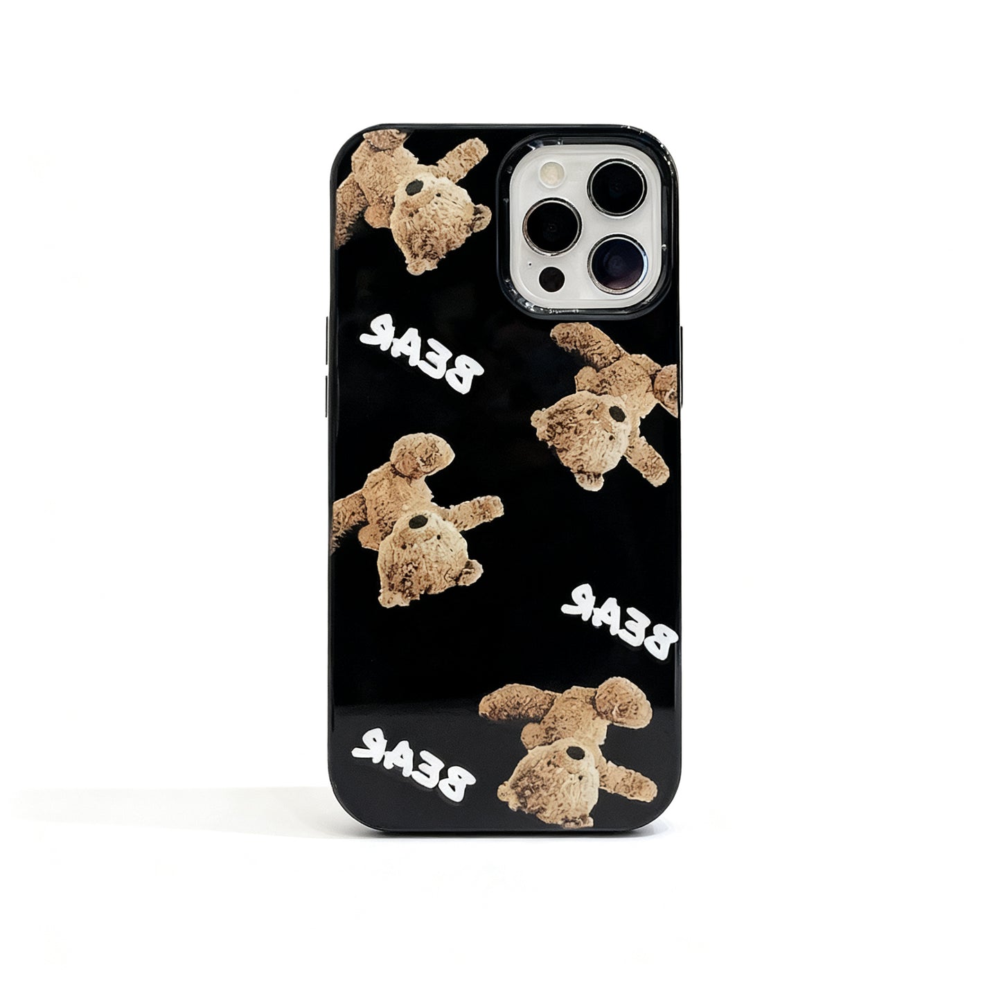 Cute Teddy Bear Glossy Phone Case for iPhone