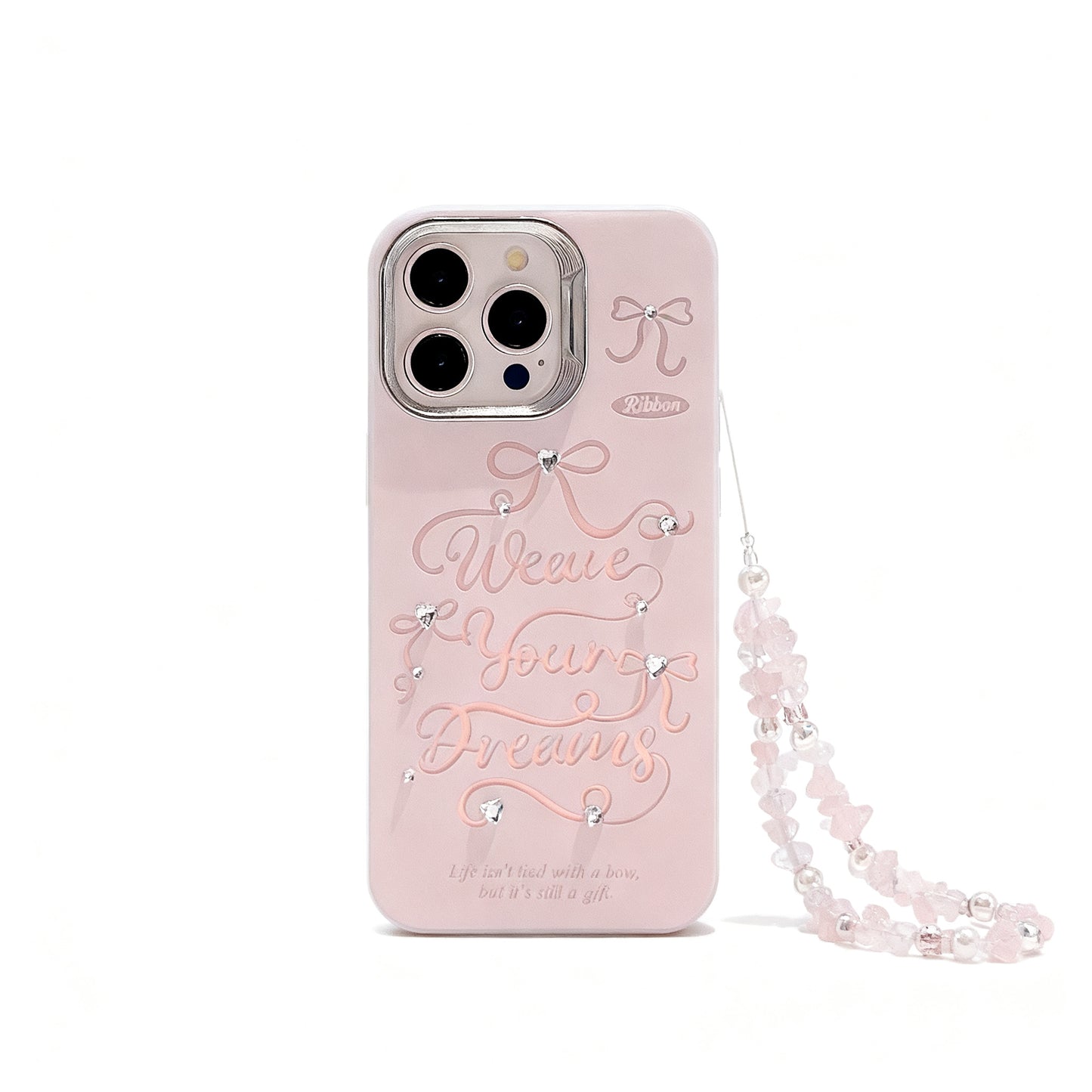 Pink Bowknot DIY Sticker Phone Case for iPhone