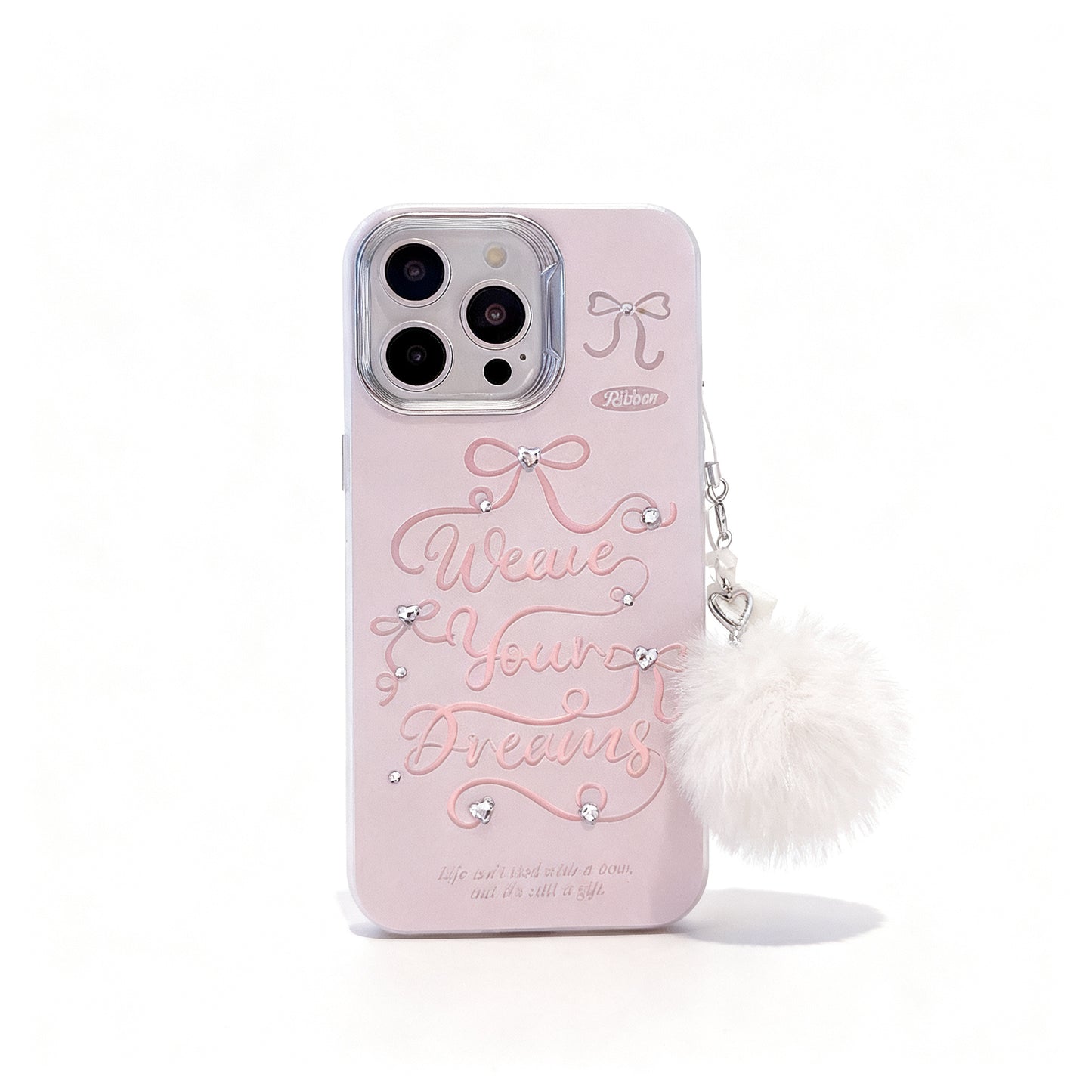 Pink Bowknot DIY Sticker Phone Case for iPhone
