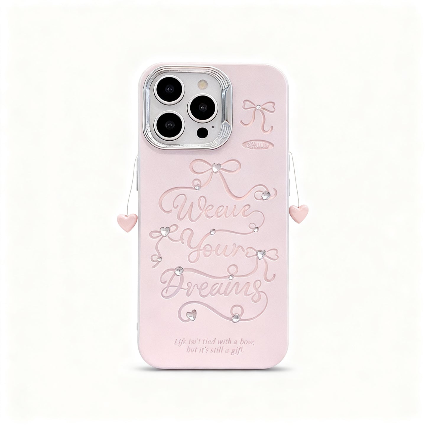 Pink Bowknot DIY Sticker Phone Case for iPhone