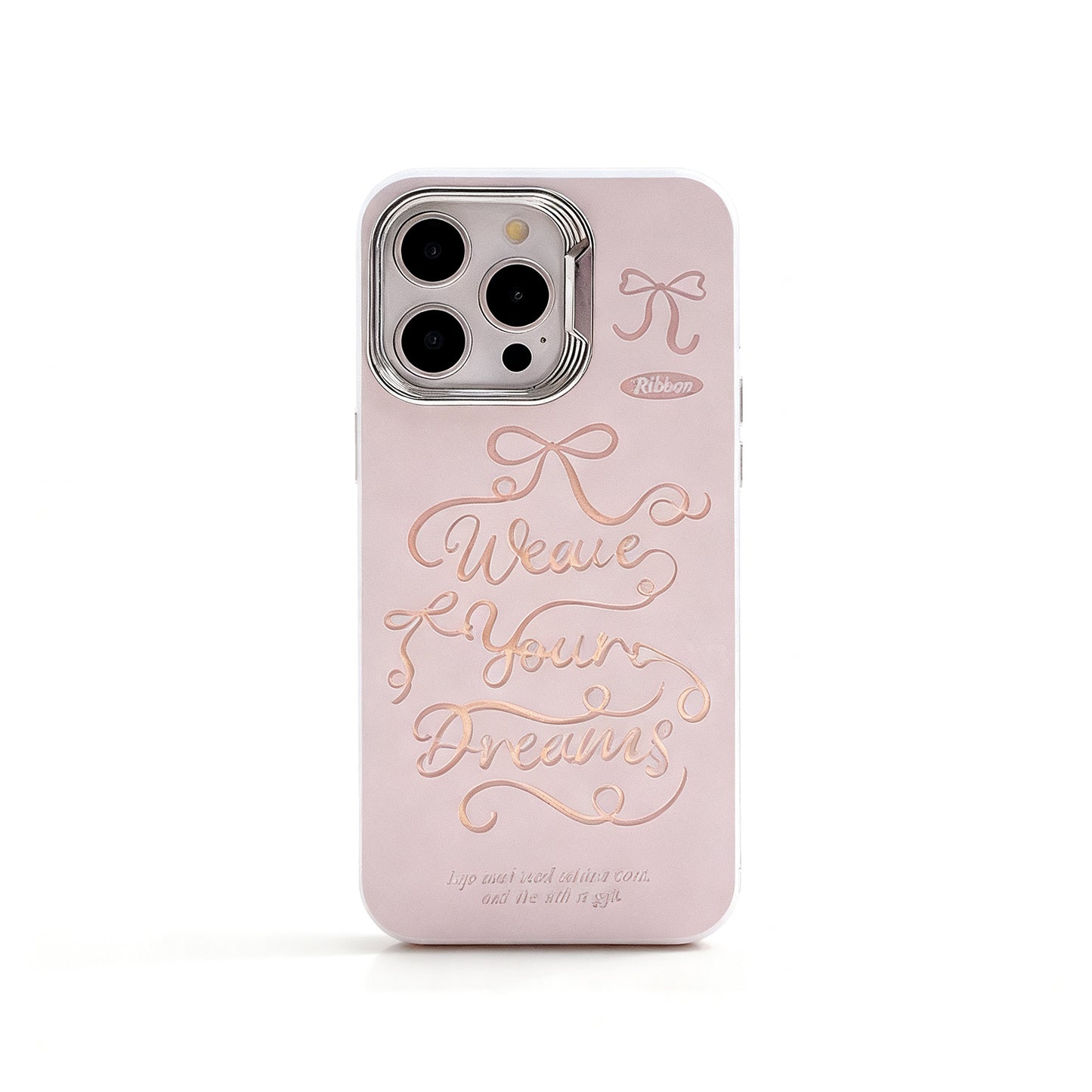 Pink Bowknot DIY Sticker Phone Case for iPhone