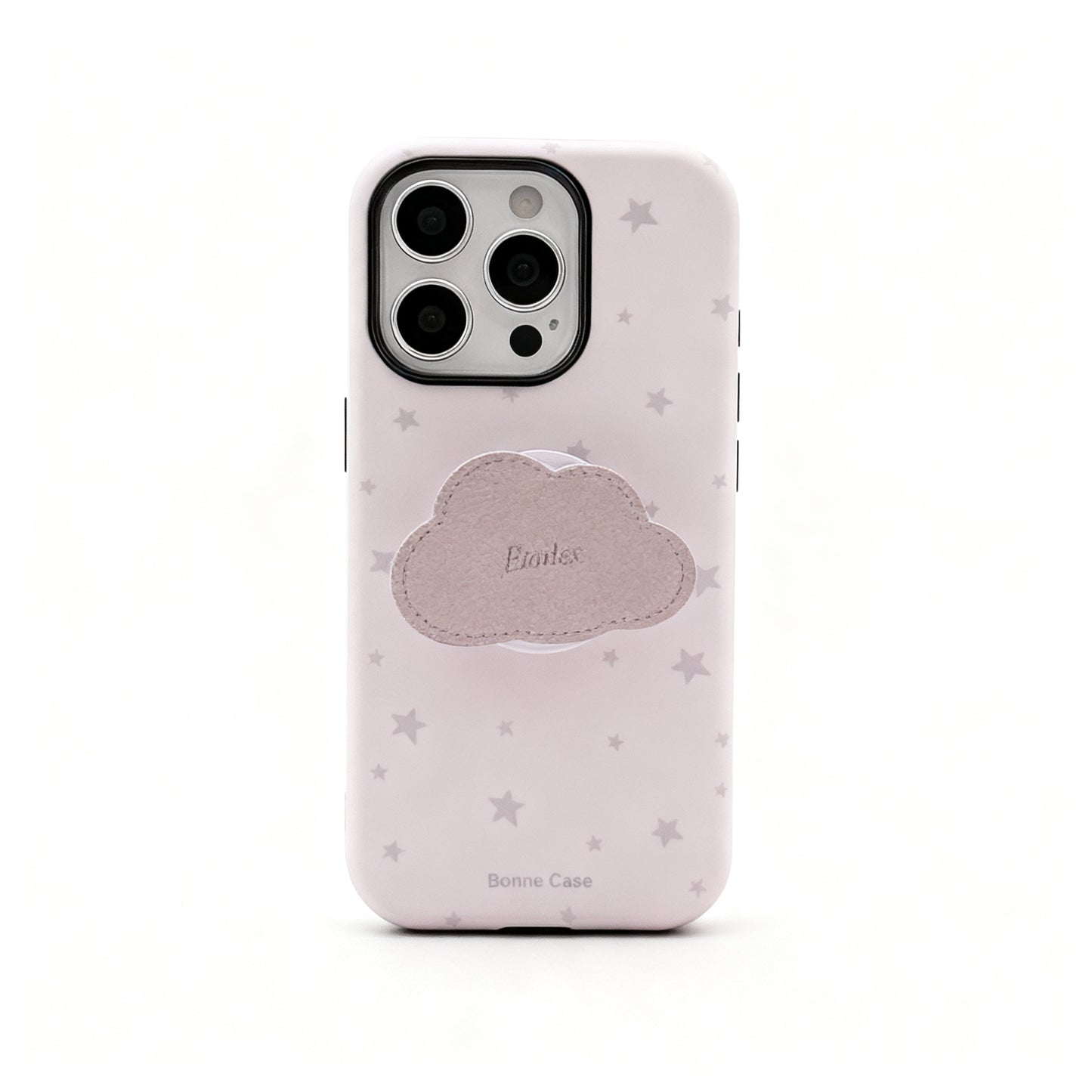 Cloud Pattern Soft Pink Stand Phone Case for iPhone