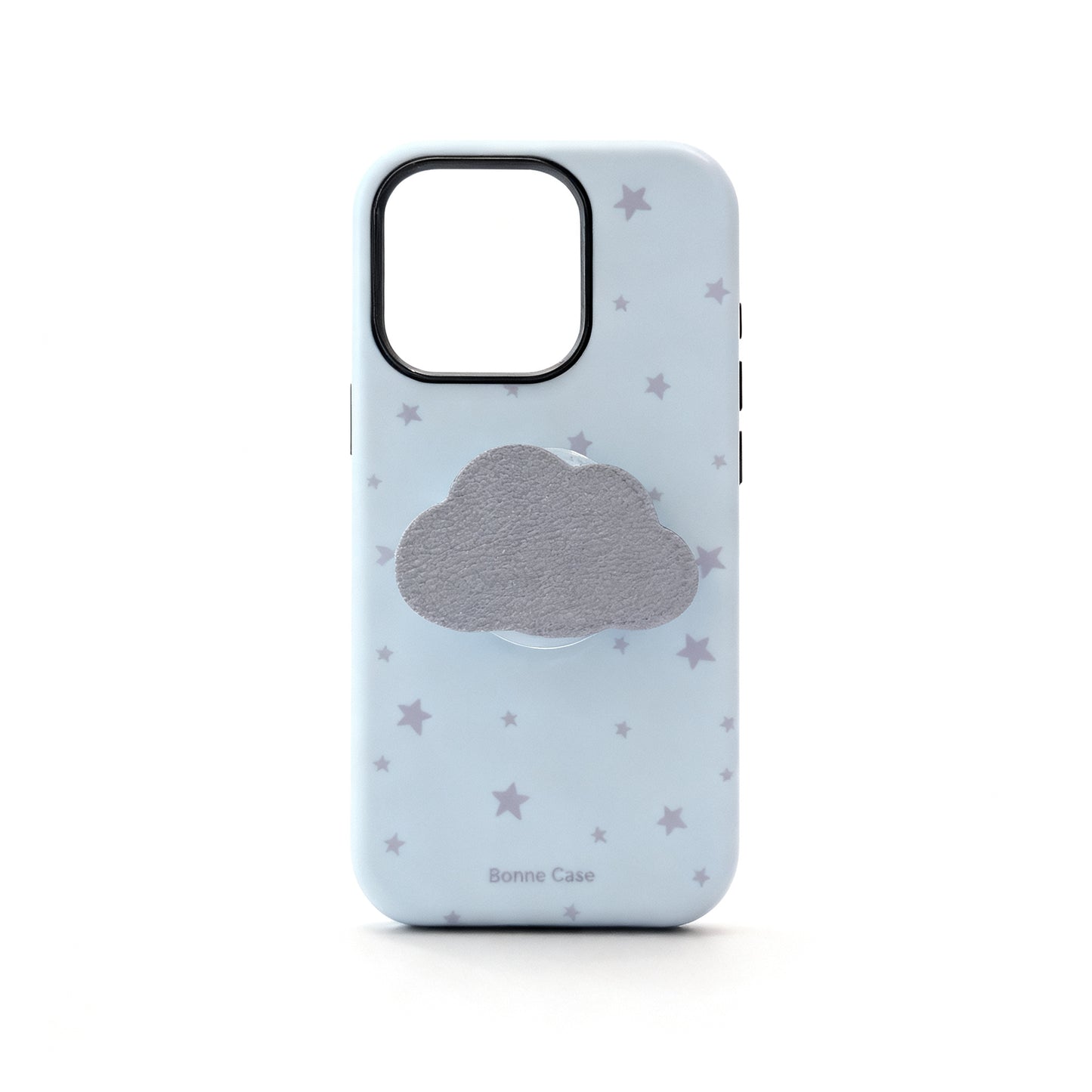 Cloud Pattern Soft Pink Stand Phone Case for iPhone