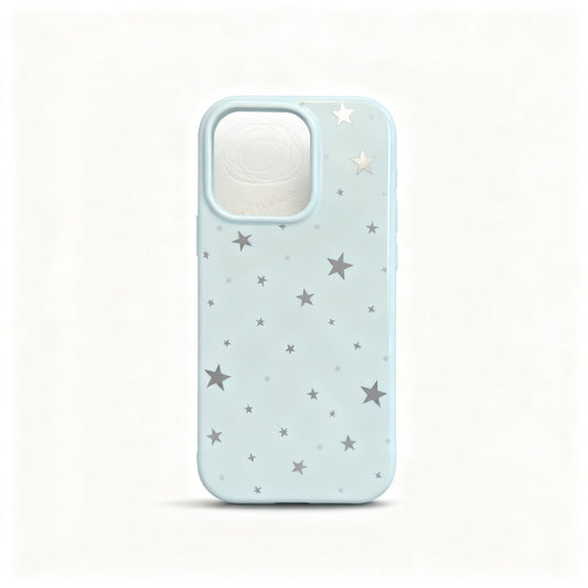 Vintage Blue Star Soft Phone Case for iPhone
