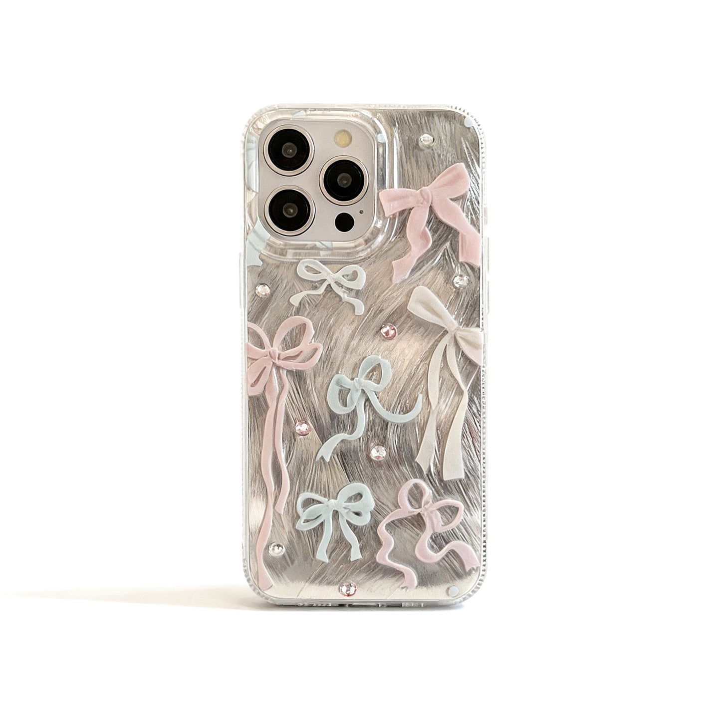Cute Pink Butterfly Bow Soft Phone Case for iPhone