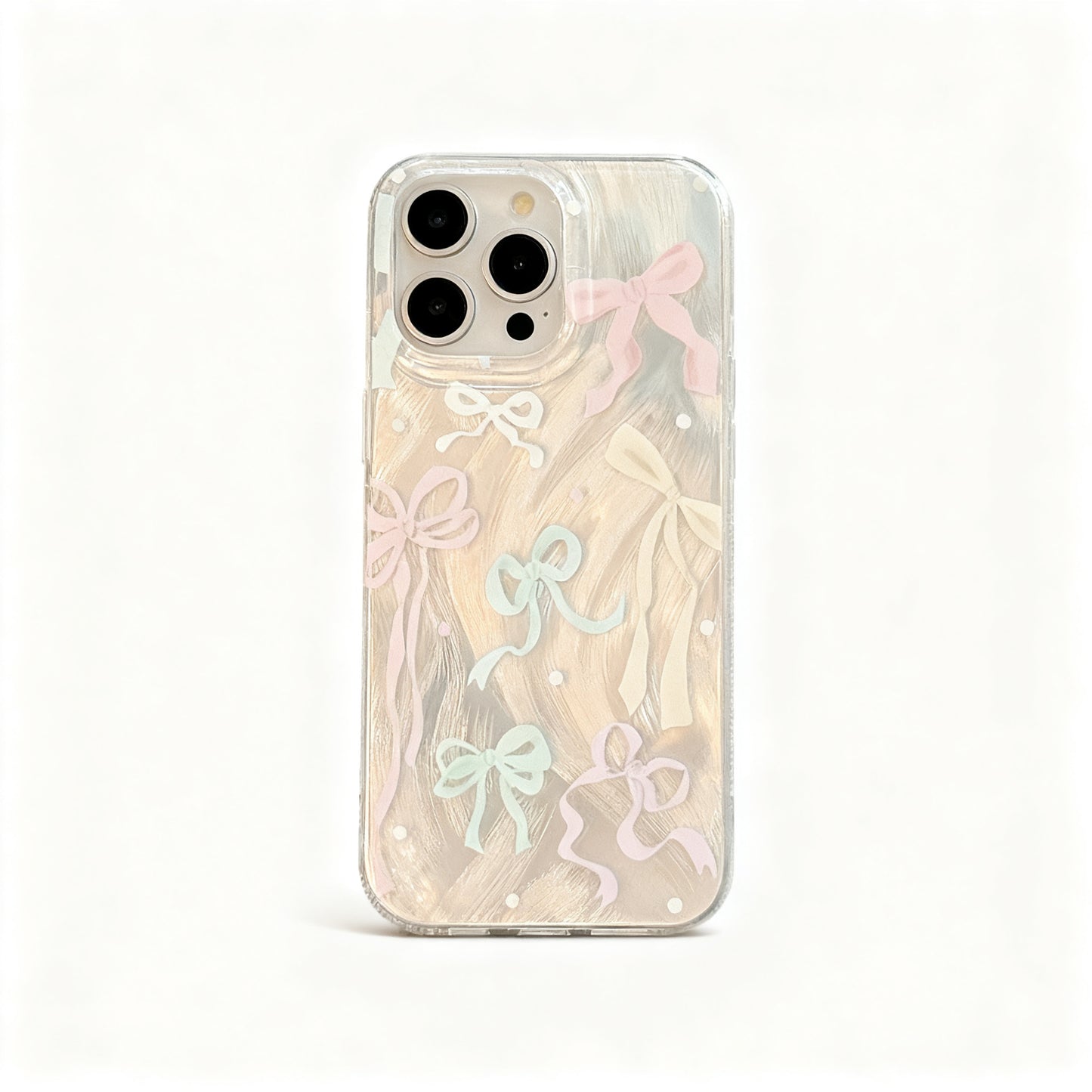 Cute Pink Butterfly Bow Soft Phone Case for iPhone
