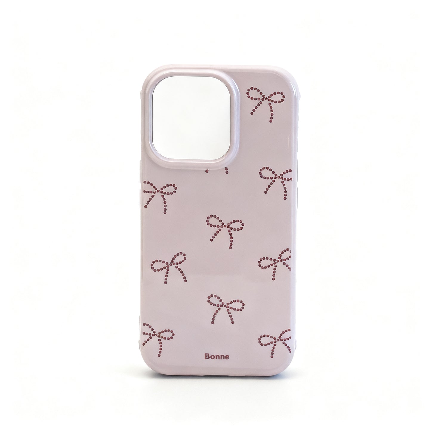 Soft Pink Bow Butterfly Print Phone Case for iPhone
