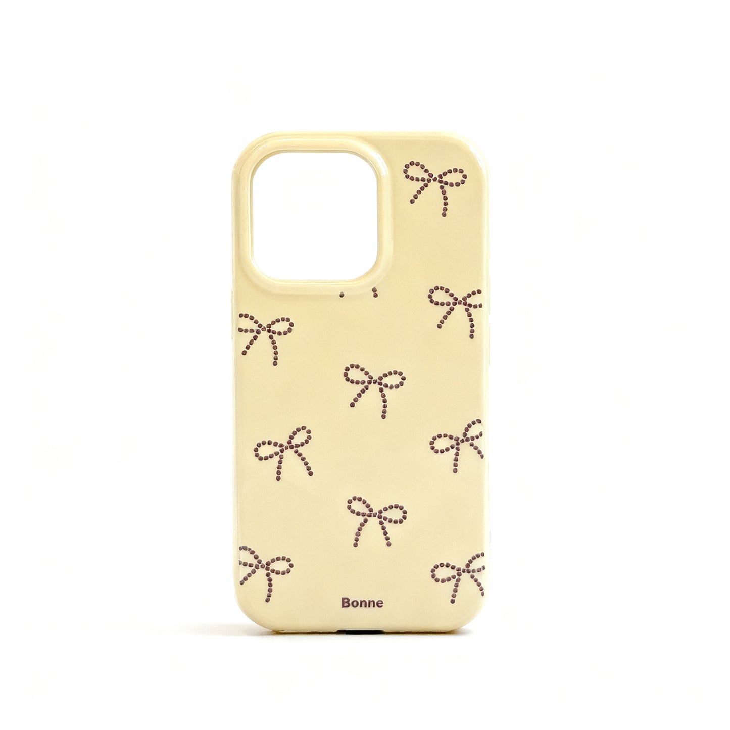 Soft Pink Bow Butterfly Print Phone Case for iPhone