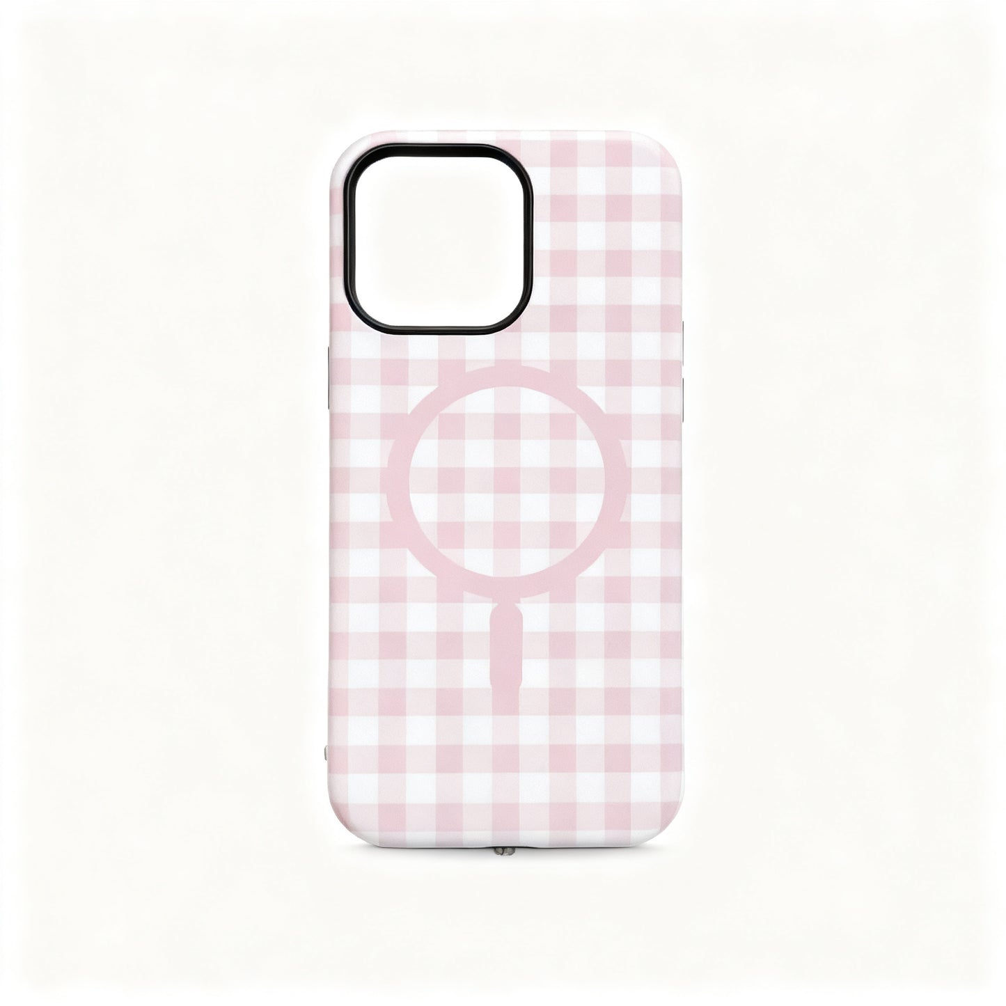 Cute Cartoon Plaid Magnetic Stand Phone Case for iPhone